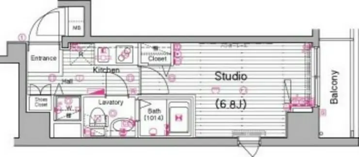 グランド・ガーラ横濱山下町 11階階 間取り