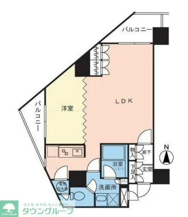 エクセレント麻布十番 9階階 間取り