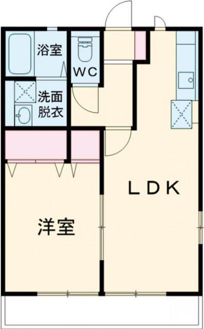 夢 五番館(1LDK/1階)の間取り写真