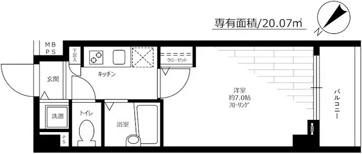 フェニックス新横濱エオール 6階階 間取り
