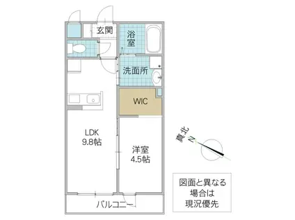 OLIVE(1LDK/2階)の間取り写真