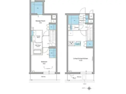 ルフォンリヴェント杉並永福(1SLDK/1階)の間取り写真