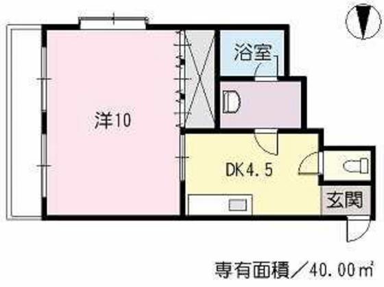 グランドメゾン西本(1DK/5階)の間取り写真