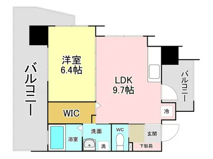 フェルト127(1LDK/3階)の間取り写真