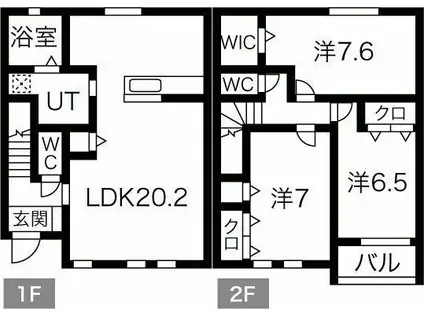 LIBERTA(3LDK/1階)の間取り写真