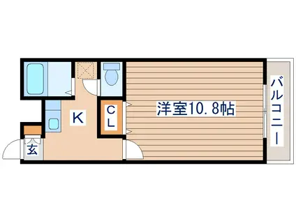 アムール カレクス ドゥトフ(1K/2階)の間取り写真