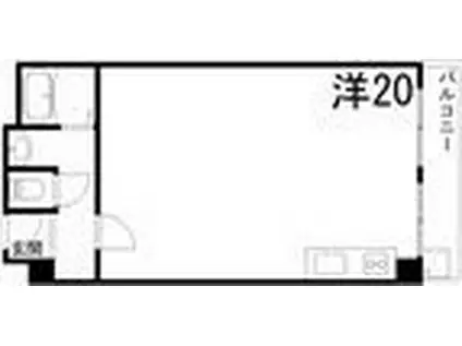 クリスタル小姓町(ワンルーム/2階)の間取り写真