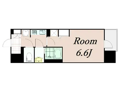 プラシード京都(1K/6階)の間取り写真