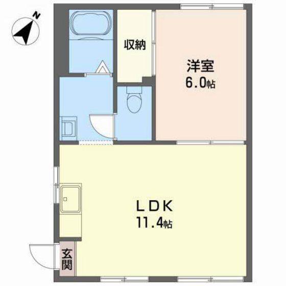 フォーブル大宮(1LDK/1階)の間取り写真