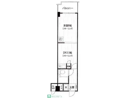 グレイス和田町(1DK/3階)の間取り写真