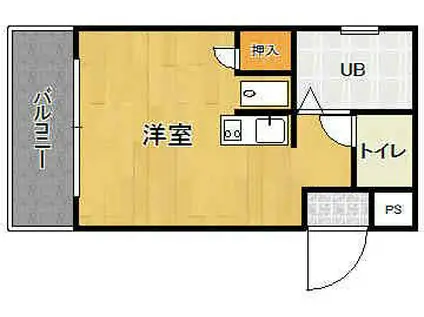 サンマリオ南六郷(ワンルーム/1階)の間取り写真