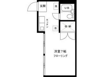ウインドハイム(ワンルーム/1階)の間取り写真