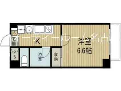 AXIS(1K/2階)の間取り写真
