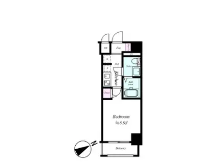 RISING PLACE桜木町二番館(1K/5階)の間取り写真