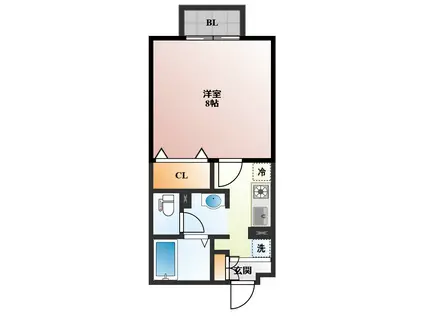 ヴィクトワールK II棟(1K/2階)の間取り写真