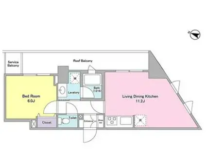 コンフォリア文京白山(1LDK/5階)の間取り写真