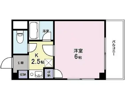 早稲田桜並木AVE(1K/3階)の間取り写真