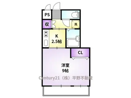 フラワーガーデン(1K/3階)の間取り写真