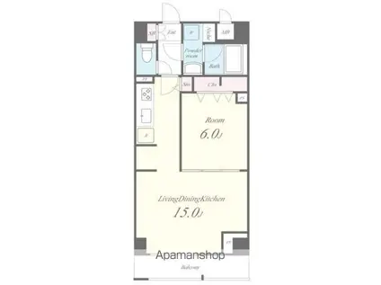 JPT RESIDENCE(1LDK/7階)の間取り写真