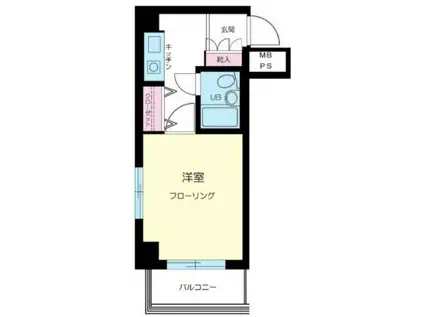 クリオ武蔵小山壱番館(1K/2階)の間取り写真