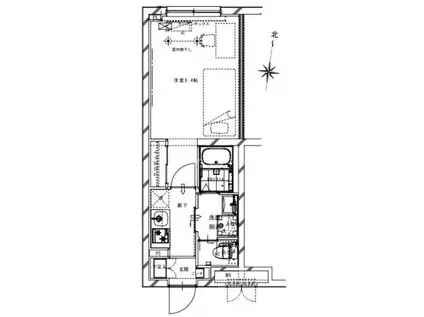 リアルワン要町(1K/4階)の間取り写真