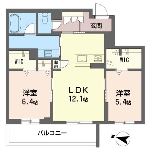 グレイス(2LDK/2階)の間取り写真