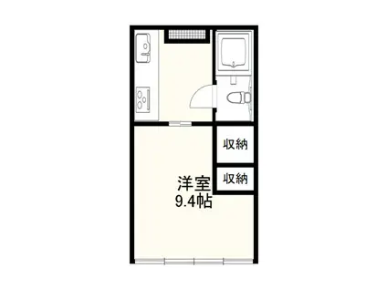 櫻屋コーポ(1K/2階)の間取り写真