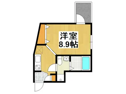 シャット・ノワール(ワンルーム/2階)の間取り写真