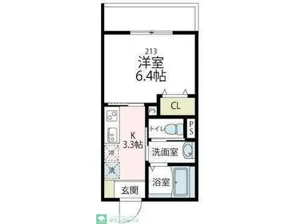 ZEHマンション小田(1K/2階)の間取り写真
