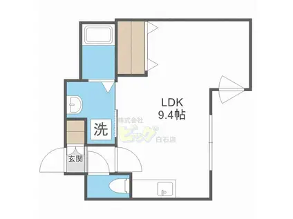 COFFRET東札幌42(ワンルーム/1階)の間取り写真