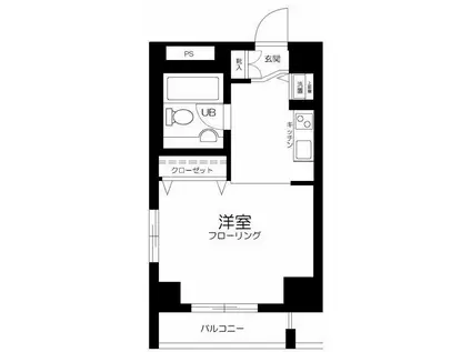 メトロフォート(1K/5階)の間取り写真
