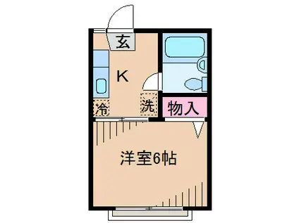 サンパレス(1K/2階)の間取り写真