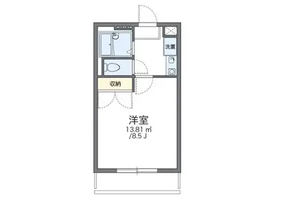 レオパレスサンブライト(1K/2階)の間取り写真