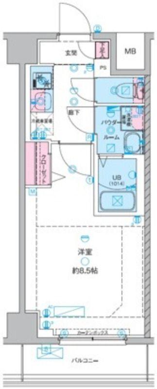 ジェノヴィア青砥II(1K/1階)の間取り写真
