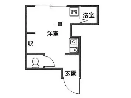 エチカ八幡山(ワンルーム/2階)の間取り写真