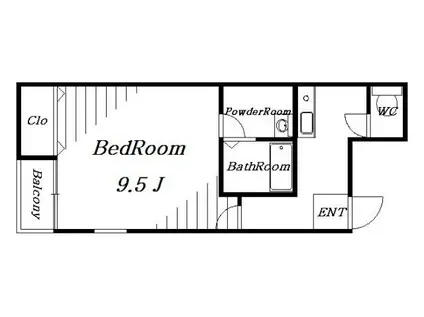 クレフラスト蘇我町(1K/2階)の間取り写真