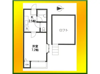 プレジオ(1K/2階)の間取り写真