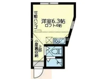 ユナイト白楽アンシャンテ(ワンルーム/1階)の間取り写真