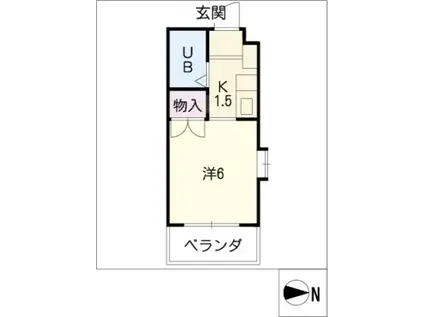 メゾンド・スクワール(ワンルーム/4階)の間取り写真