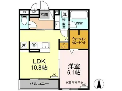 ADVANCE(1LDK/3階)の間取り写真