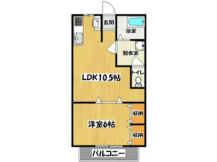 リーガルヒルI(1LDK/1階)の間取り写真