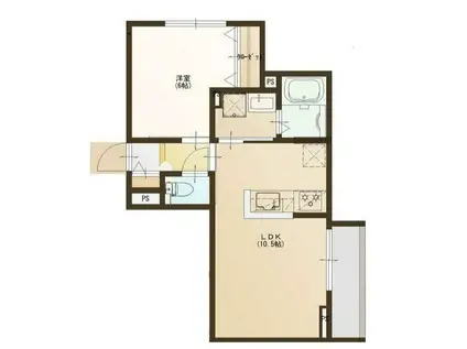 PARTENZA松波さくら通(1LDK/2階)の間取り写真