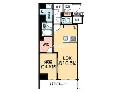 ARCOBALENO OSHIAGE BLOSSOM(1LDK/2階)の間取り写真