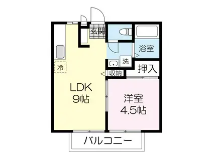 シャトーノール(1LDK/1階)の間取り写真