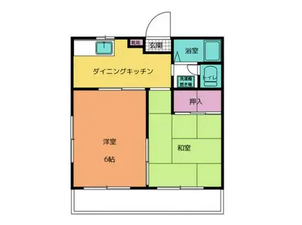 小柴ハイツ(2DK/2階)の間取り写真