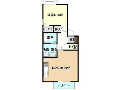 セジュールボード(1LDK/2階)の間取り写真