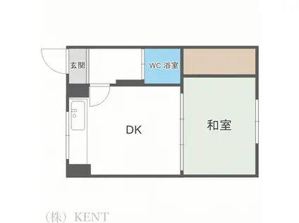 ルーブル11.4(1LDK/3階)の間取り写真
