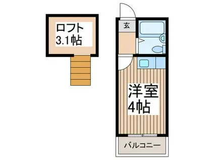 サークルワン(ワンルーム/1階)の間取り写真