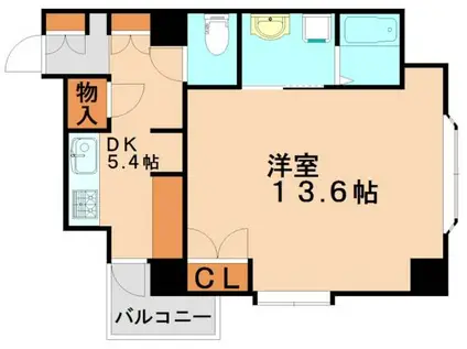 ＪＲ博多南線 博多南駅 徒歩10分 8階建 築36年(1DK/4階)の間取り写真