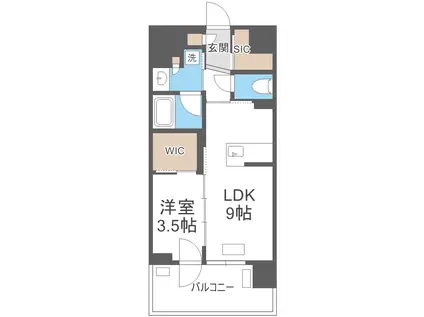 クリオ札幌グランクラス(1LDK/11階)の間取り写真